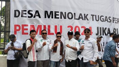 Asosiasi Pemerintah Desa Seluruh Indonesia Kabupaten Lebak Geruduk Gedung DPR RI